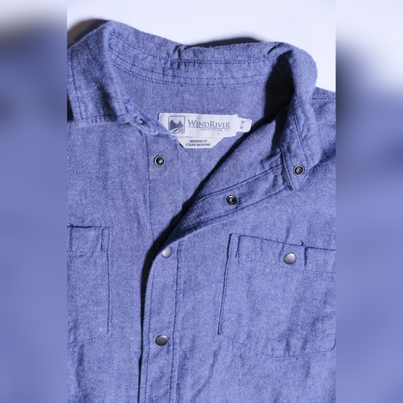 Blue - Wind River - long sleeve button down - Picture 2 of 2